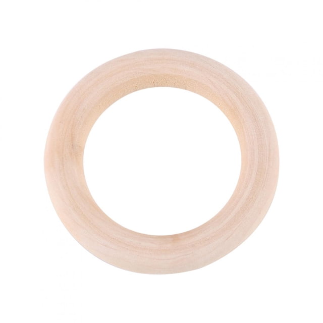 LHCER Wooden Craft Rings, Wooden Craft Loop Unfinished Wood Rings For Wooded Craft Making
