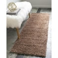 thumbnail image 2 of Unique Loom Studio Solid Shag Urban Modern Rug 2' 7 x 10' Runner Brown, 2 of 2