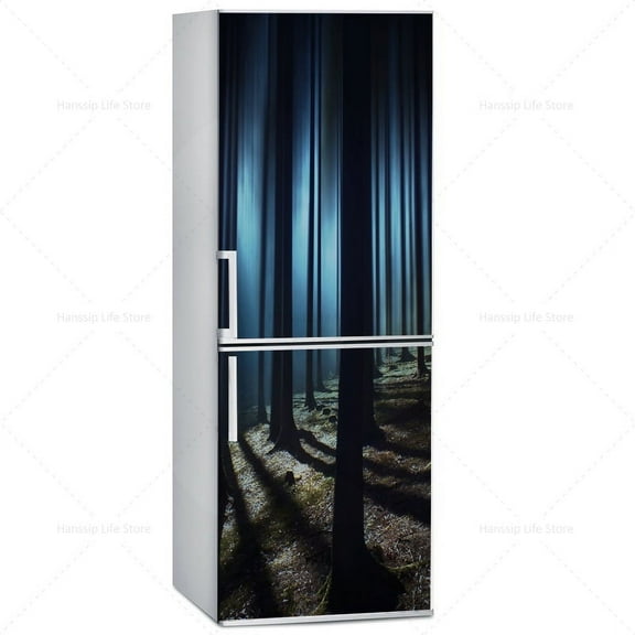Seaside Fridge Door Mural Sticker Waterproof Vinyl 3D Wallpaper ration for Refrigerator Freezer Door Poster Customization