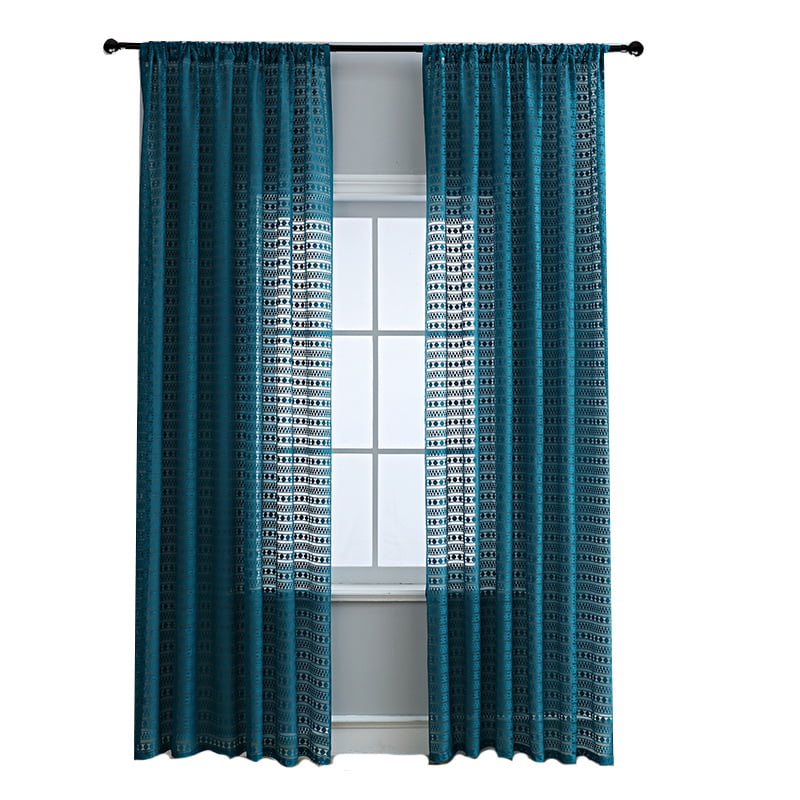 1pc Polka Dot Blue Sheer Curtains For, Blue Polka Dot Sheer Curtains