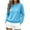 Light Blue, variant on Women’s Crewneck Sweater Long Sleeve Textured Knit Pullover Solid Color Casual Fall Winter Top