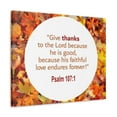 thumbnail image 2 of Scripture Walls Psalm 107:1 Love Endures Forever Bible Verse Canvas Christian Wall Art Ready to Hang Unframed, 2 of 18