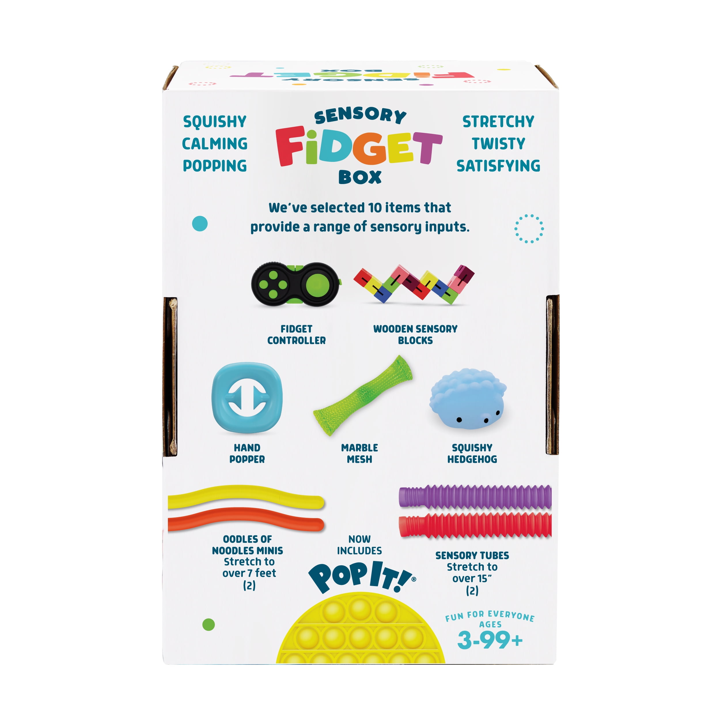 Chuckle & Roar 10-pack Sensory Fidget Box, Learning Toy for Children Aged 3 and Up