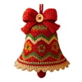 thumbnail image 5 of Dserfhy DIY Knitted Santa Claus Bell Ornament Handmade Christmas Tree Decoration Holiday Crochet Accessories for Craft Lovers, 5 of 8