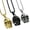 Gold, variant on Mens Unisex Silver Gold Black Skull Pendant Necklace Gothic Punk Jewelry 24"-Gold