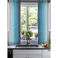thumbnail image 2 of Blue Teal Grey Ombre Sheer Curtains 39 Inch Length 2 Panels Set for Living Room/Bedroom, Farmhouse Gradient Minimalist Kitchen Curtains Grommet Semi-Sheer Curtains Window Treatments 27.5"x39"x2, 2 of 7