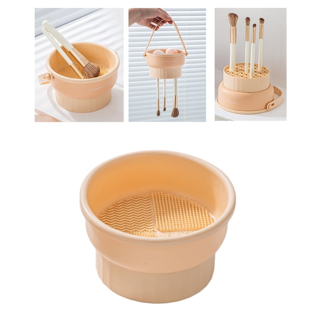 Estuche de limpieza de brochas de maquillaje, organizador de brochas de maquillaje, limpiador de brochas de maquillaje, tapete de limpieza de brochas, cuenco de limpieza de brochas de maquillaje multi