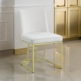 thumbnail image 6 of Benjara 24" Side Dining Chair Set of 2- Soft Off White Velvet- Gold Metal Base, 6 of 6