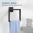 thumbnail image 5 of Godance 5-Piece Matte Black Bathroom Hardware Accessories Set, SUS304 Stainless Steel Bath Towel Bar Set Wall Mounted, 24 Inch Hand Towel Bar, Toilet Paper Holder, Towel Ring, Towel Hooks, 5 of 9