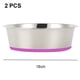 thumbnail image 2 of Paquete de 2 cuencos para perros de acero inoxidable, cuencos de metal antideslizantes para perros con base de goma, cuencos básicos para agua y comida, 2 of 5