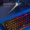 thumbnail image 2 of Teclado para juegos 104 teclas Teclado con cable RGB Tapa de tecla de color dual (negro) Tmvgtek Para estrenar, 2 of 9