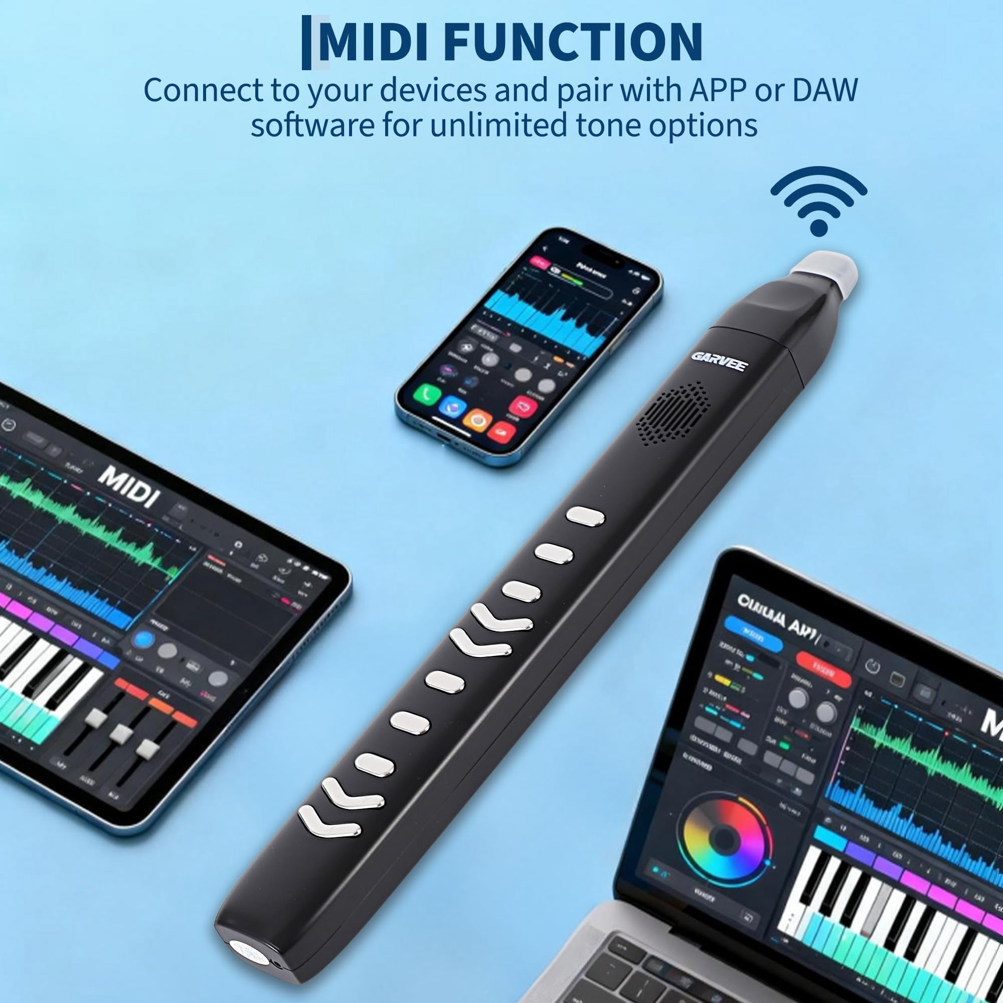 Electronic Saxophone - Portable Digital Wind Instrument with 10 Tones & 2 Fingering Modes, Rechargeable, Ideal for Beginners & Professionals