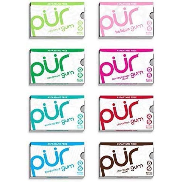 PUR 100 Xylitol Chewing Gum, Sugarless Variety Bulk, Sugar free