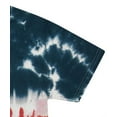 thumbnail image 4 of Mens US Flag Americana Tie Dye Cotton Tee Shirt, Medium Black, 4 of 5