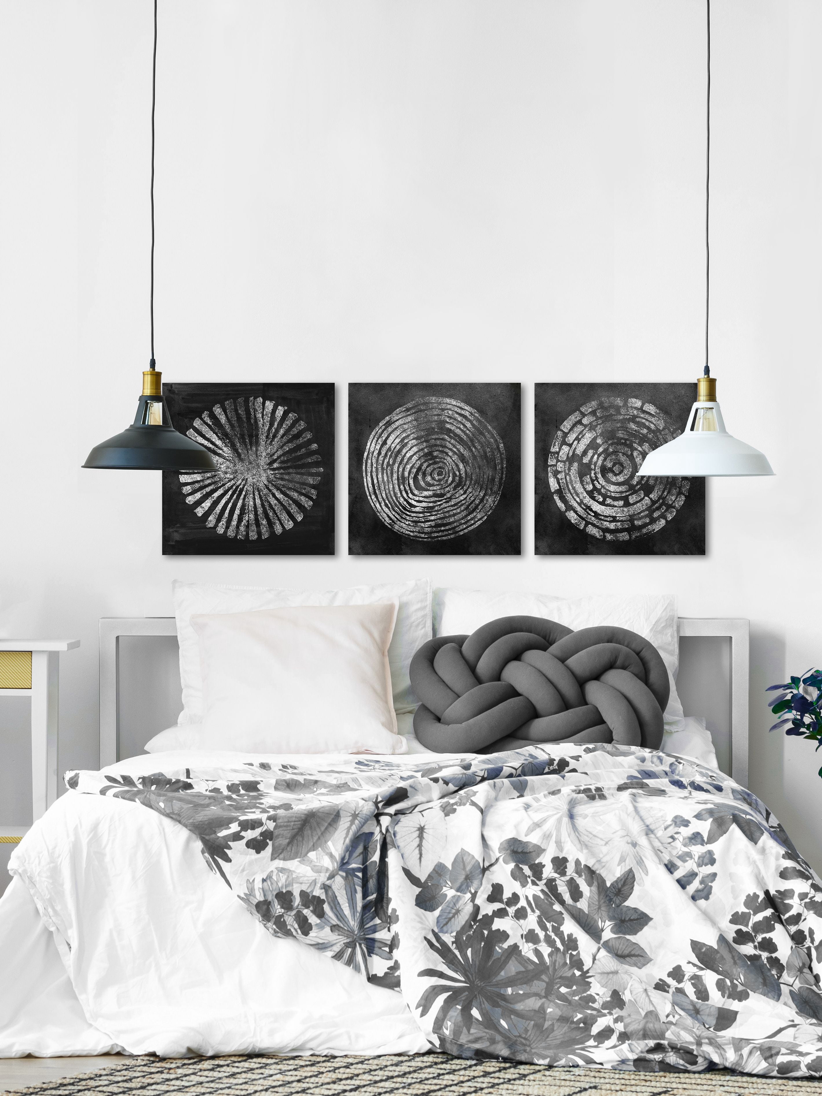 Marmont Hill Silver Circle Triptych
