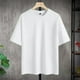 thumbnail image 4 of Camiseta de manga corta 100% algodón puro para hombre y mujer, camiseta de marca holgada y de moda., 4 of 5