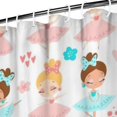 thumbnail image 3 of Ballet Princess Pattern Shower Curtain 72"x84" ,Bathroom Decorative Shower Curtains Set with 12 Hooks,Modern Waterproof Washable Shower Curtain, 3 of 6