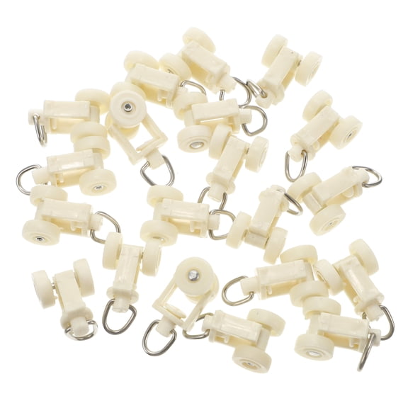 Miangastore 20Pcs Curtain Track Rollers Household Curtain Runners Wheels Curtain Accessory