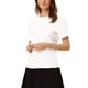 thumbnail image 4 of BLUSA CON COLLAR PETER PAN INSPIRADA EN CHIC PARA MUJERES, JACQUARD FLORAL, MANGA CORTA PUFF KAWAII, TALLA 2XL, BLANCA, 4 of 6