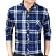 thumbnail image 1 of Camisa con botones para hombre,Camisa informal a cuadros de manga larga para hombre Camiseta de manga larga para hombre construida para durar, 1 of 8