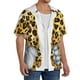thumbnail image 2 of Fotbe Leopard Gnomes Camisa Estampada de Manga Corta para Hombre, Casual de Verano, Estilo Playero, Sin Arrugas-Small, 2 of 5