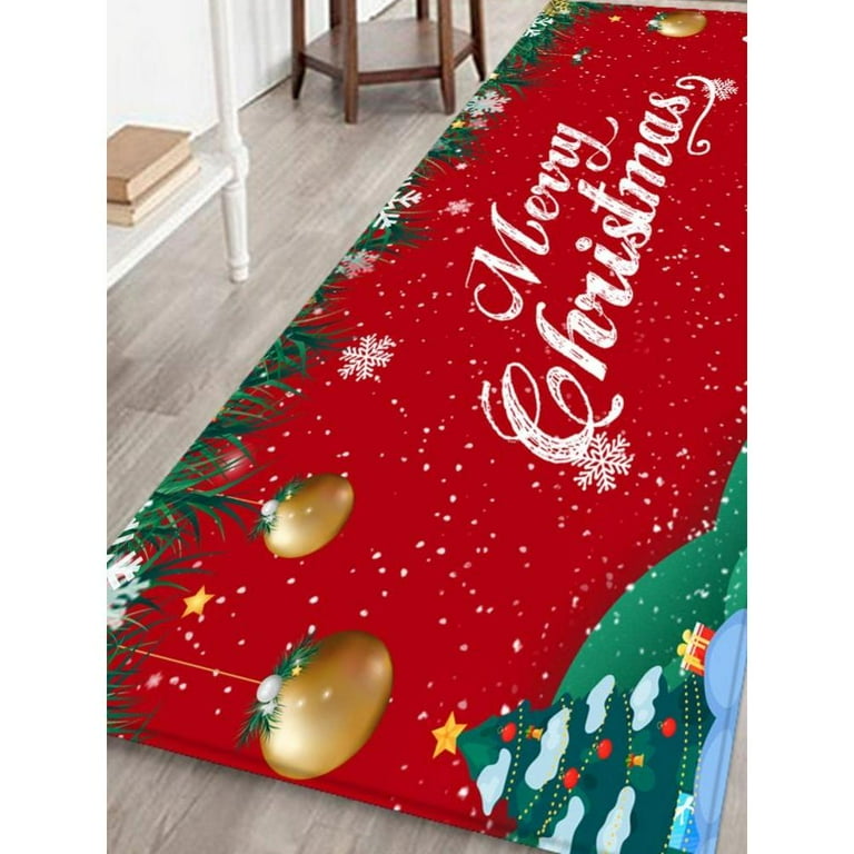 Christmas Kitchen Rugs And Mats, Non Skid Washable Absorbent