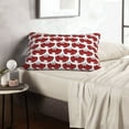 thumbnail image 6 of Goofa Cute Red Crab Pattern Pillow Case – Plush & Soft Cushion Cover, Hypoallergenic Throw Pillow Case for Comfortable Sleep with Envelope Closure-16"x24", 6 of 6
