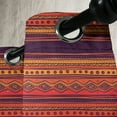 thumbnail image 2 of Ambesonne Orange Grommet Curtain Single Panel, Abstract Ethno Doodle, 50"x60", Orange Red Plum, 2 of 5