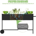 thumbnail image 6 of Yacona Metal Raised Garden Bed with Wheels, Outdoor Planter Boxes for Vegetables and Flowers, 51×26×32in, Black, 6 of 7
