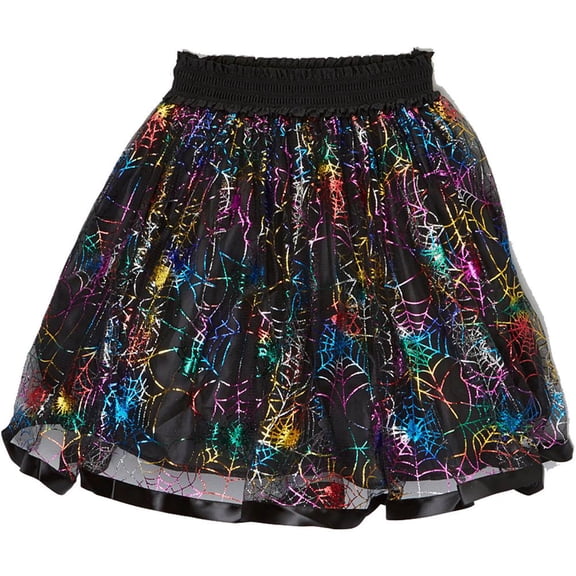 Wenchoice Black Rainbow Spiderweb Skirt Girl's M(3T-4T)