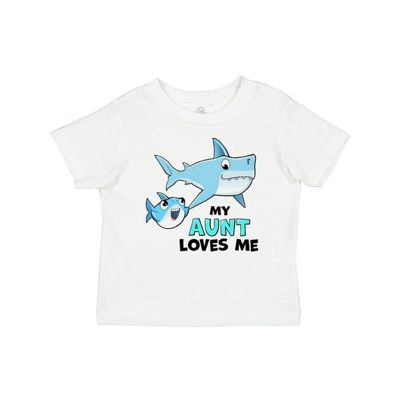 Inktastic My Aunt Loves Me with Cute Sharks Boys or Girls Baby T-Shirt