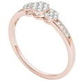thumbnail image 2 of 1/5 Carat T.W. Diamond Three-Stone Cluster 10kt Rose Gold Engagement Ring, 2 of 5