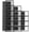 Black, variant on Black Plastic Stackable Shoe Storage Boxes 15 Pack