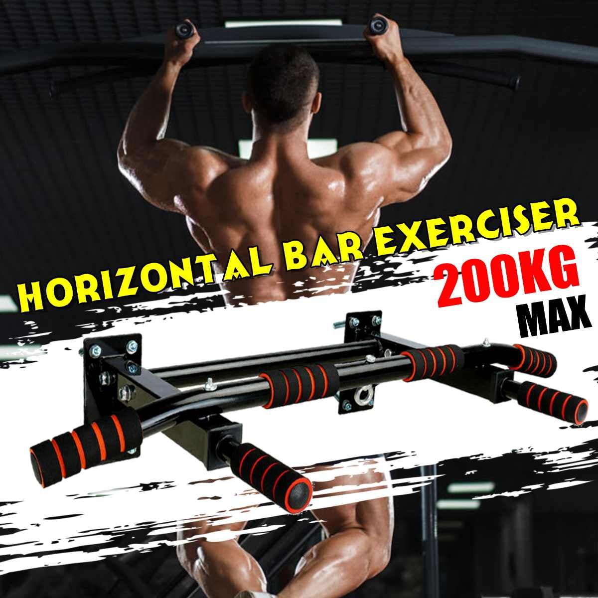 441 Lbs. Wall Mounted Horizontal Bars with Wide Antislip pad Home Gym Workout Chin Up Pull Up