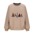 thumbnail image 4 of FcBaudy Chandails pour Femmes, Chandails Sans Capuche, Chandails pour Femmes Mode Femmes Noël Décontracté Dames Imprimé Ample Manches Longues Col Rond Chemisiers Chandails Sans Capuche Femmes Chemisier Polyester, 4 of 4