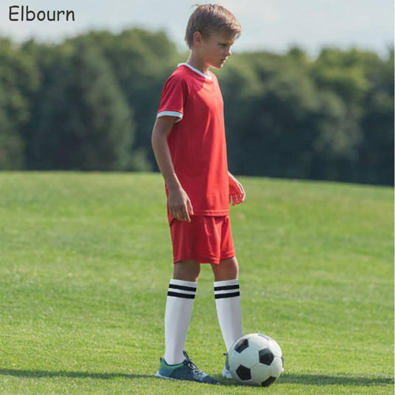 Elbourn Pair Soccer Shin Guards Plastic Football Leggings Kids