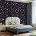 thumbnail image 2 of Peel and Stick Wallpaper Contact Paper Floral Daisy Modern Red Yellow Blue Daisies Red Flowers Yellow Flowers Self Adhesive and Removable 17.7in x 118in, 2 of 8