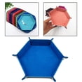 thumbnail image 1 of Portátil Portátil Velvet Tray Bandeja Hexagon DND RPG Bandeja Rolling Bandeja Titular de Almacenamiento Grande Cajas para Llaves Sundries Di Azul Baoblaze bandeja de dados de juego de rol, 1 of 8