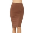 thumbnail image 4 of Women & Plus Ponte Knit Basic Knit Pencil Midi Skirt, 4 of 4