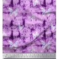 thumbnail image 1 of Soimoi Toile de Coton Violet Insecte & Texture Tissu Imprimé 1 Yard 56 Inch Wide, 1 of 2