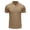 Khaki, variant on Performance Shirt Athletic Wicking Fabric Flexible Fit Casual Short Sleeve Top For Gym Workout And Daily Leisure Wear With Stylish Vertical T Shirts for Men Black L