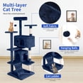 thumbnail image 3 of YRLLENSDAN 54 inch Tall Cat Tree Tower for Indoor Cats, Large Cat Tower with Scratching Post, Cat Climbing Tower with Cat Tree House, Sturdy Cat Condo, Dark Blue, 3 of 7