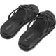 thumbnail image 2 of 1pair Suela plana sandalias femeninas moda zapatillas de verano zapatos de playa negro, 2 of 5