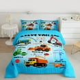 thumbnail image 2 of Manfei Construction Truck Bedding Comforter Set,Excavator Twin Comforter Sets,Equipment Vehicles Bulldozer Bedding Set For Boys Teens,Microfiber Bedroom Decor Reversible,2 Pieces, 2 of 8