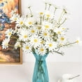 thumbnail image 2 of 6Pcs Artificial Silk Daisies Flowers Outdoor UV Resistant Fake Wildflowers with Stems Greenery Shrubs Plants Arrangements for Home Garden Table Wedding Decoration (White), 2 of 12