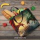 thumbnail image 5 of Disketp Castle Red Green Sky Dragon Bolsa Tote de Lona para Mujer, Bolso de Hombro y Cruzado con Cierre de Cremallera, 5 of 7