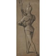 thumbnail image 2 of Swabian School 10x18 Black Ornate Wood Framed Double Matted Museum Art Print Titled - Knight in Armor, Holding a Halberd (C. 1500), 2 of 5