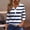Navy, variant on QHWAUAKFBN T Shirts For Women Loose Fit 3/4 Sleeve Neck Print Daily Tees Tunic Blouses Tshirts Top