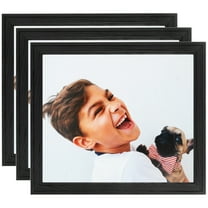 ArtToFrames 9" x 9" Black Picture Frame, 9x9 inch Black Wood Poster Frame (WOM-4107), 3 Pack