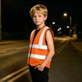 thumbnail image 5 of ATORRE Boys Girls Reflective Vest 2026 Stylish Lightweight Kids Zipper Safety High Visibility Vest for Outdoor Cycling Skiing Walking Orange 12-13 Years, 5 of 9